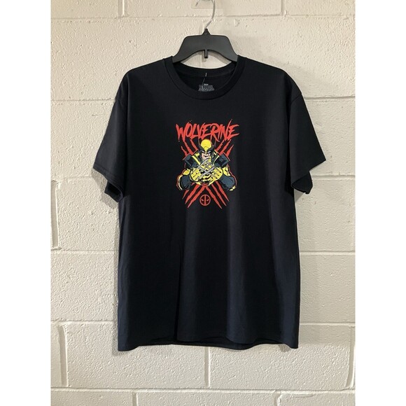 Marvel X-Men Wolverine Deadpool T-Shirt Size L Large Comic Graphic Tee 90s Style - Picture 2 of 3